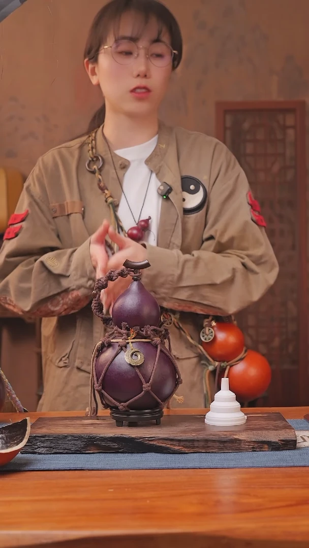 1360号链接精品大漆葫芦现货现发[一物一拍]（600ml）