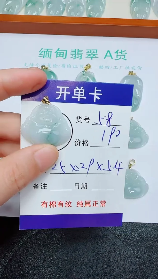 翡翠未镶嵌吊坠(赠链)58