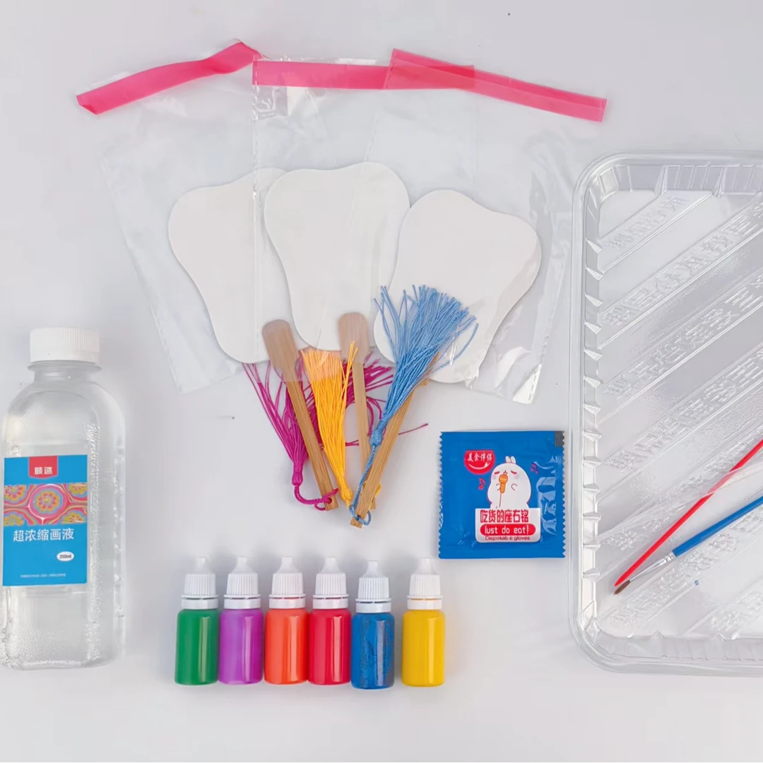 水拓画工艺扇套装