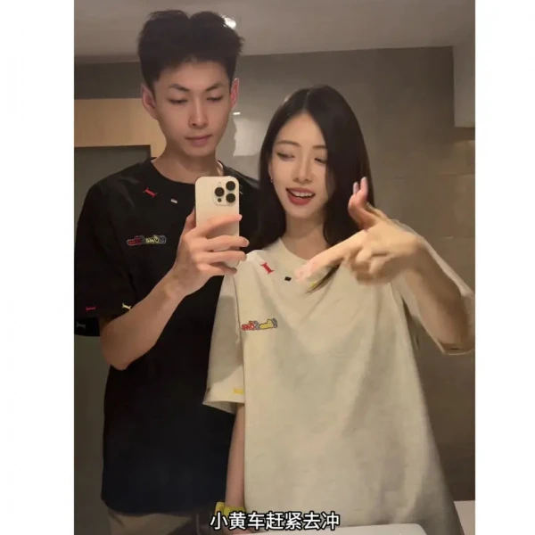 砂洗重磅彩绣T恤男短袖夏季潮牌设计感国风重磅美式小领口五分袖