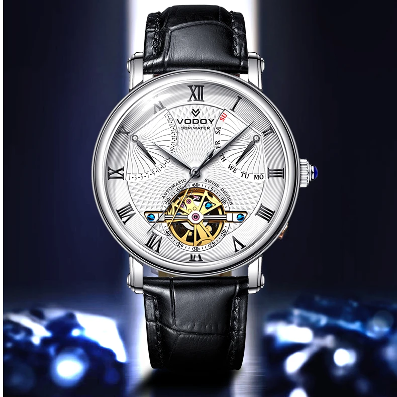 【安董补贴】 鸢尾系列 V-5193白盘 高奢经典男士机械腕表a DZ