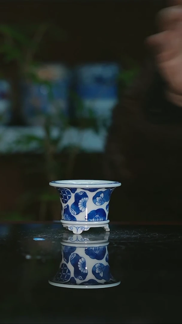 【闪购商品】手绘陶瓷内口5.3高4.5深