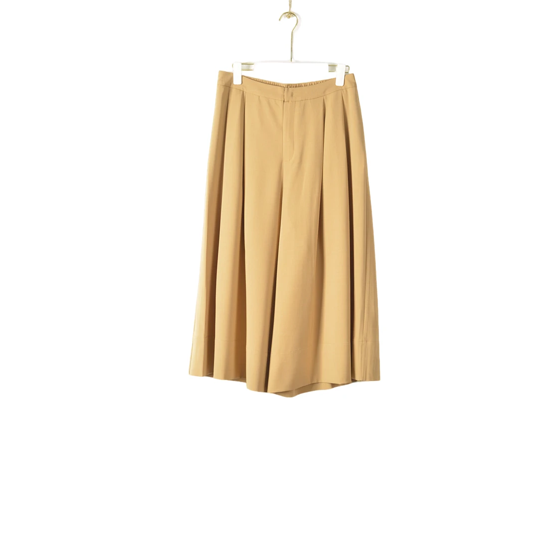 【Y专柜捡漏】大码时尚女装QaC-裙裤9002-卡其色有松紧大一码