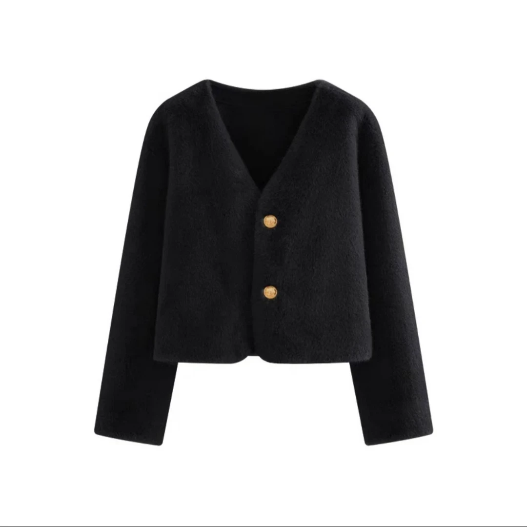 FEI FEI欧绍绒爆款环保毛小香风外套财阀千金