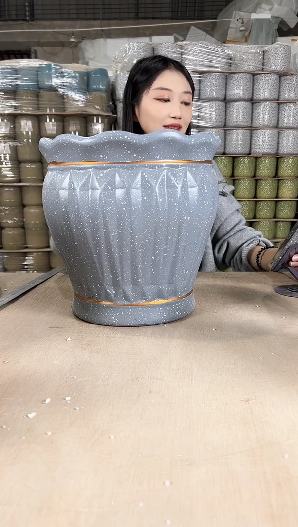 【闪购商品】陶瓷荷口加高灰点大号30x30