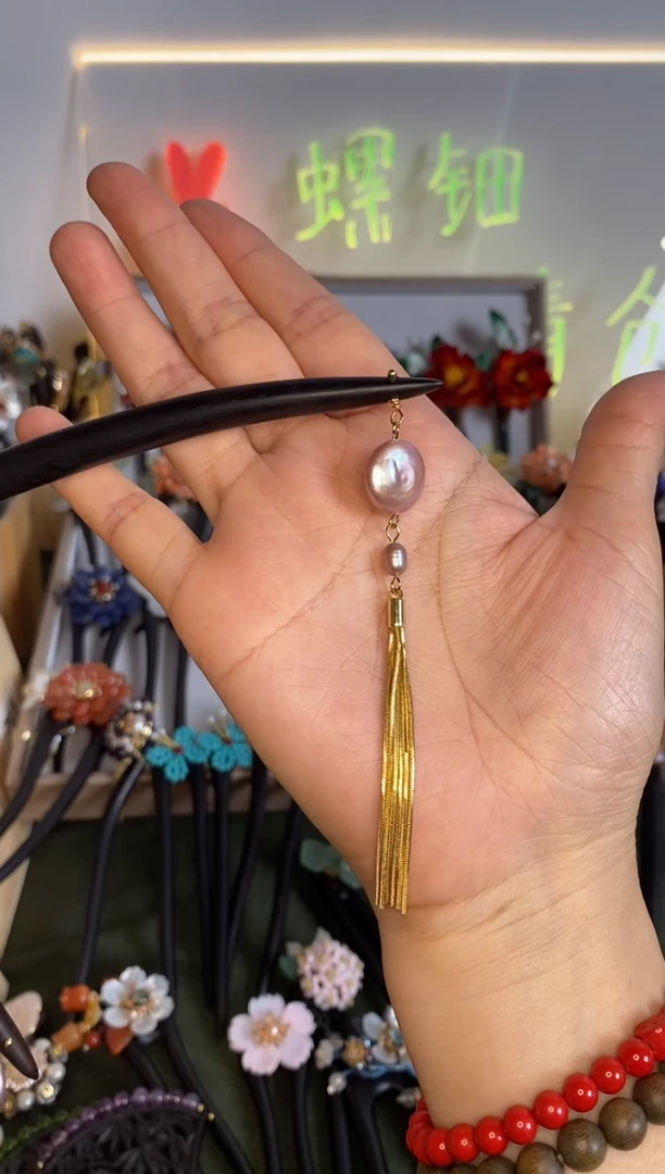 非金属木质18公分发簪