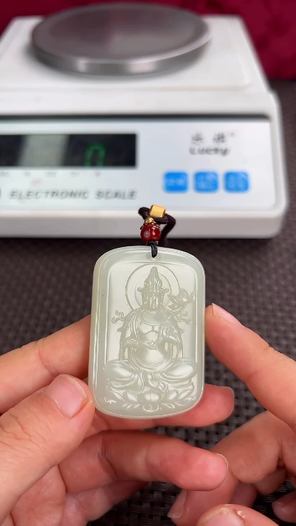 颈饰未镶嵌和田玉观音牌