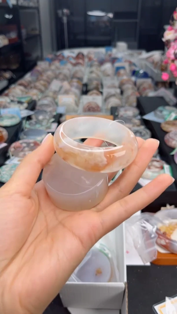 石英质玉手镯未镶嵌53圈口（赠送镯心）3590142