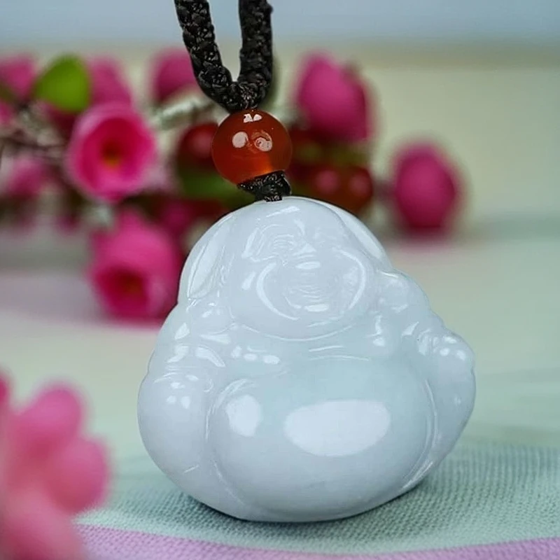 【保真】翡翠大号佛公吊坠男女款时尚百搭气质轻奢女士镶嵌佛公吊坠