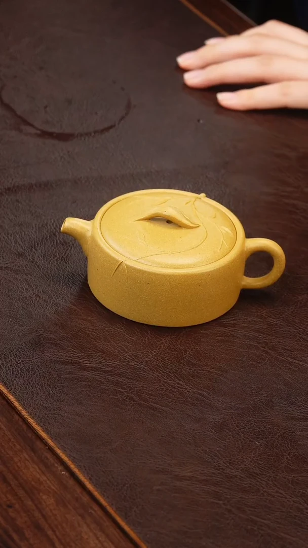 茶壶紫砂侯峰梨皮本绿汉瓦130cc