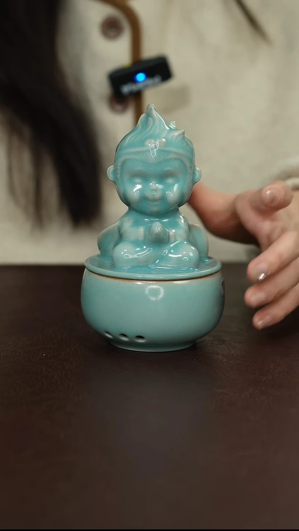 摆件陶原矿原釉汝宋汝瓷