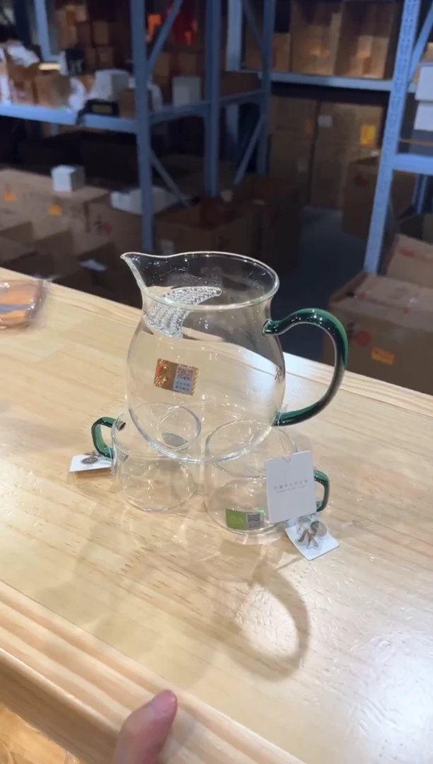 禾器-观禄煮茶器-墨绿色+清禾杯墨绿2只