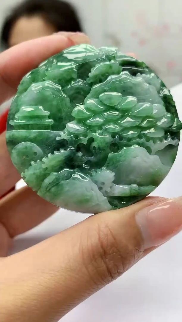 【闪购商品】定制翡翠未镶嵌4902MM-毛货挂件78