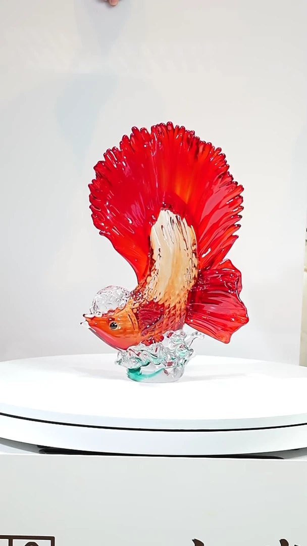 手工艺品琉璃斗鱼