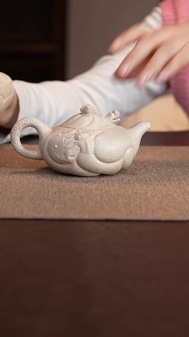 【闪购商品】紫砂茶壶定窑白如意仿古