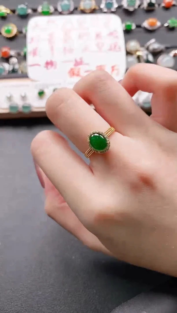 【闪购商品】翡翠戒指银S925镶嵌11111111