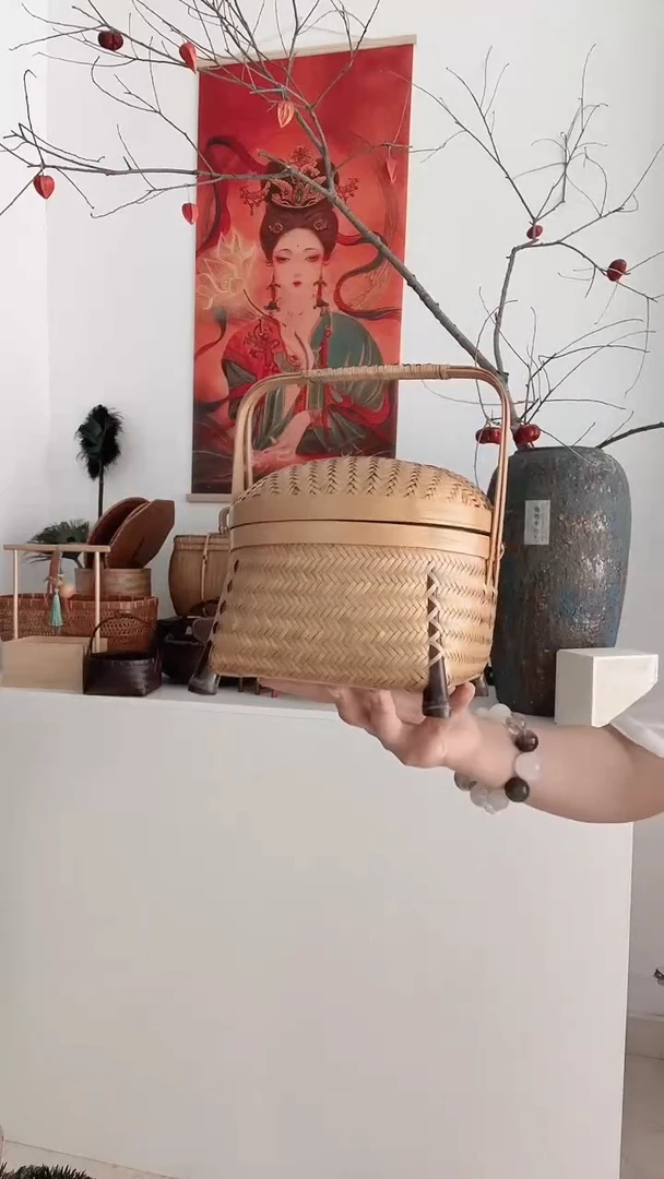 竹编提篮竹编收纳筐
