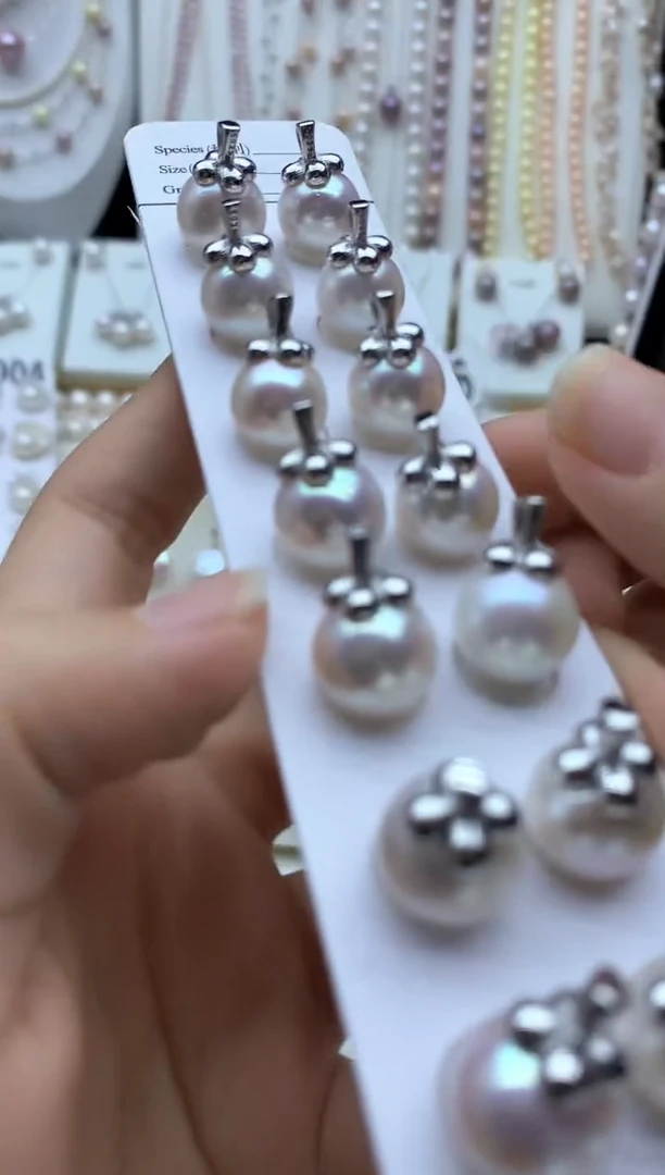 淡水珍珠银S925镶嵌吊坠(不含链)多样性发其一非无暇