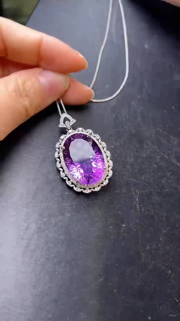 颈饰未镶嵌水晶紫水晶吊坠 JP57338