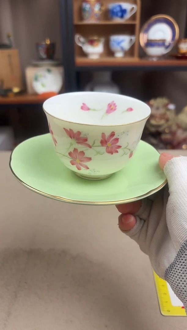 瓷片库山窑薄胎茶杯