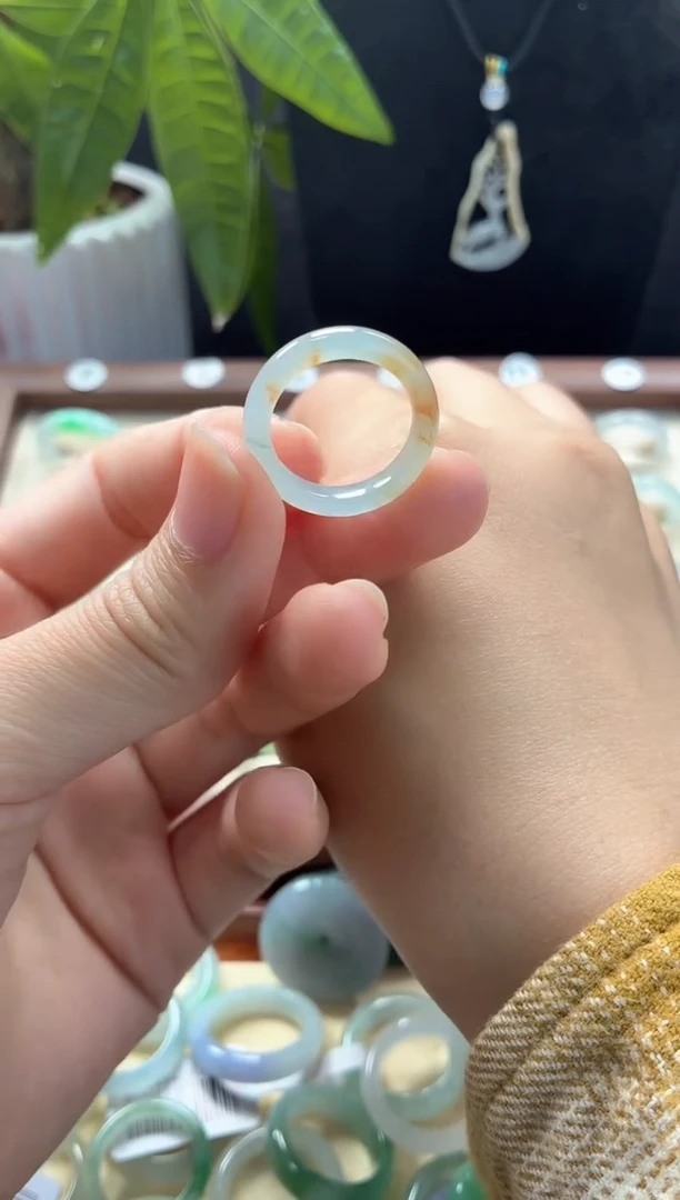 未镶嵌戒指翡翠圈口12.5