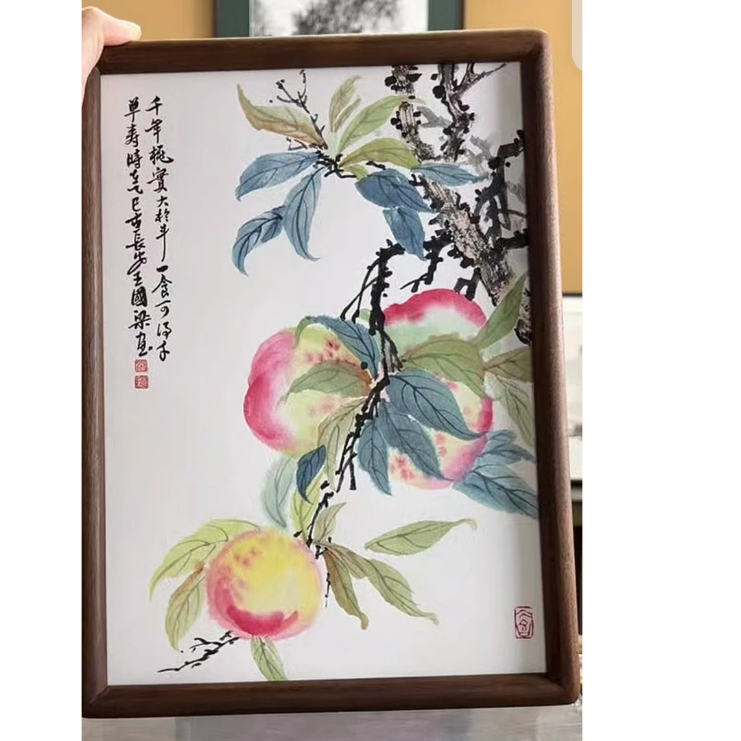 《千年桃实》23×32花鸟装饰画