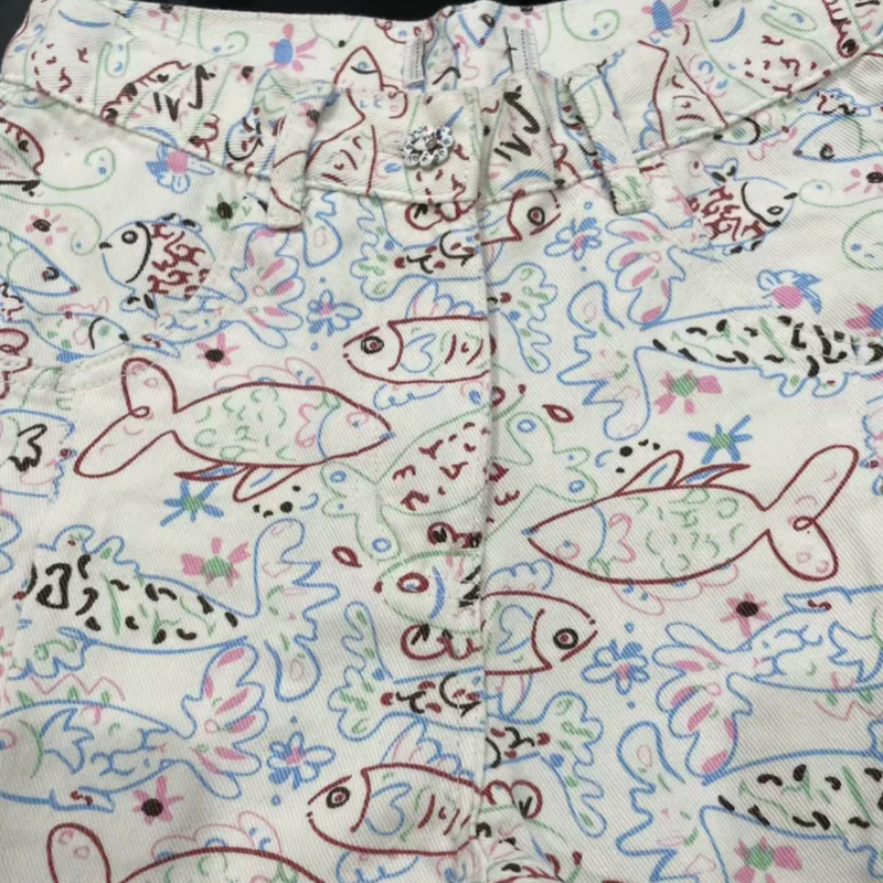 （0017）25新款小鱼花香牛仔裤E23(D54