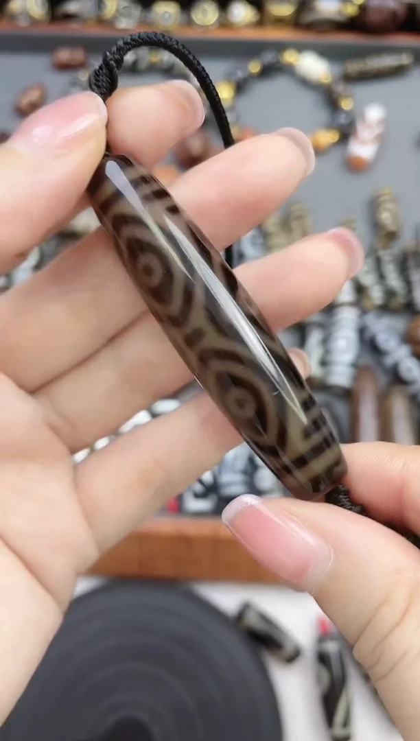 玛瑙/玉髓珠珠未镶嵌黑金龙六-大