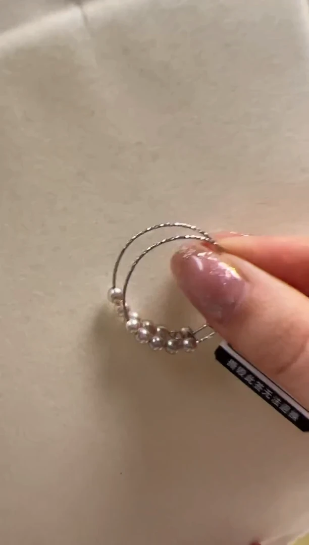 银S925镶嵌海水珍珠DA 灰珠耳圈 xp200 4-5