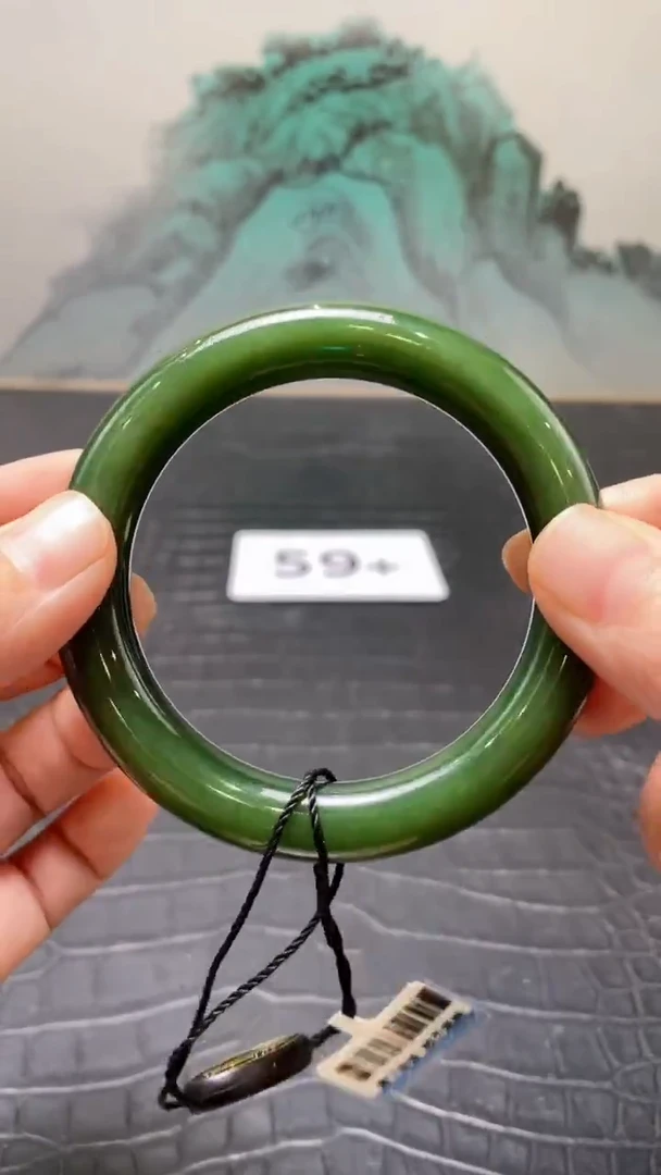 未镶嵌手镯和田玉（碧玉）顺**意59+