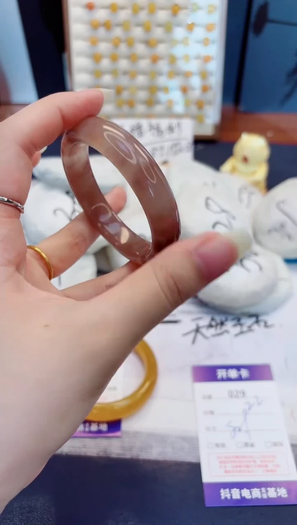 未镶嵌手镯石英质玉29-紫罗兰-圈口52