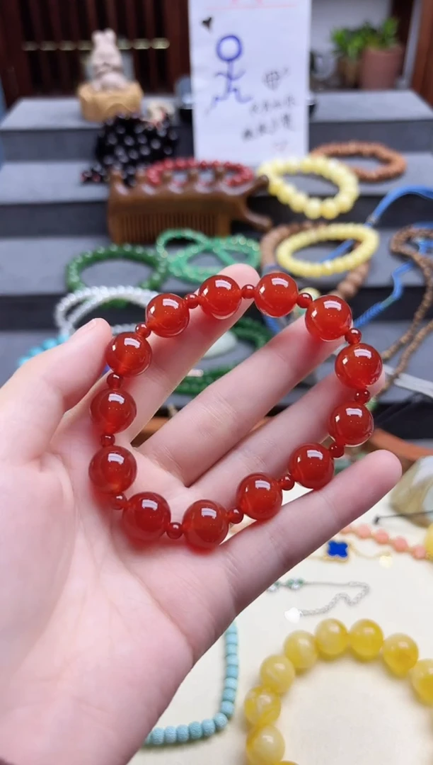 未镶嵌手串玛瑙/玉髓玛瑙手串12mmZD