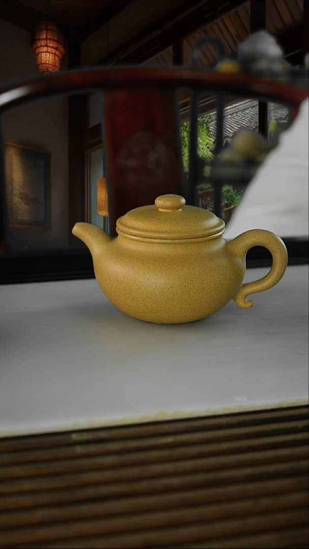 茶壶紫砂岁***?黄金段仿古230cc微瑕