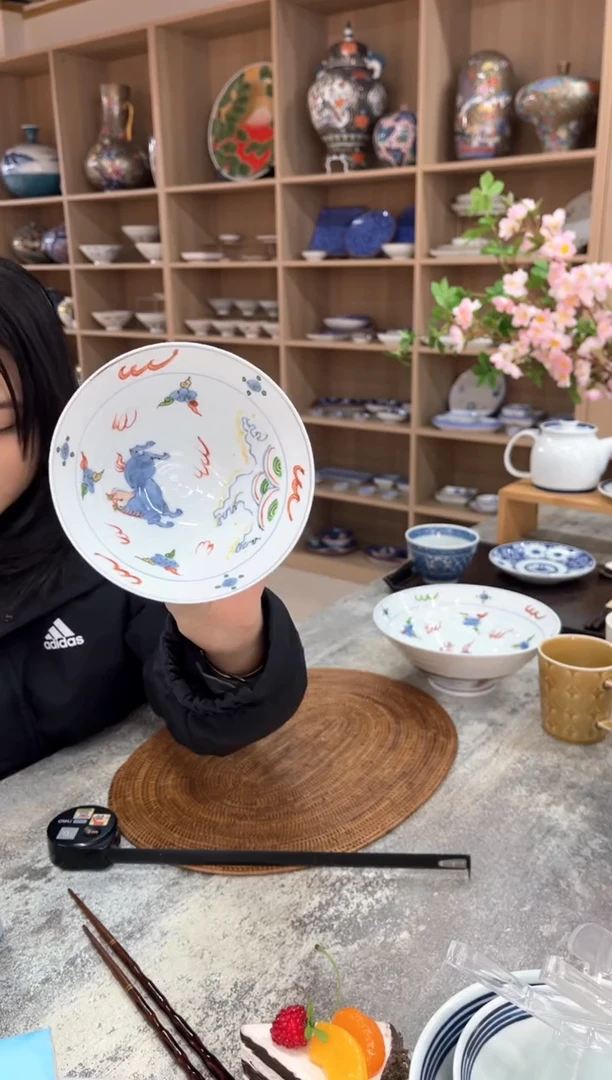 【闪购商品】瓷片HD-29 天啓赤絵馬波図 平碗（中）