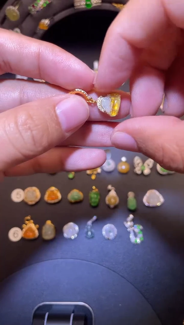 吊坠(不含链)银S925镶嵌翡翠1