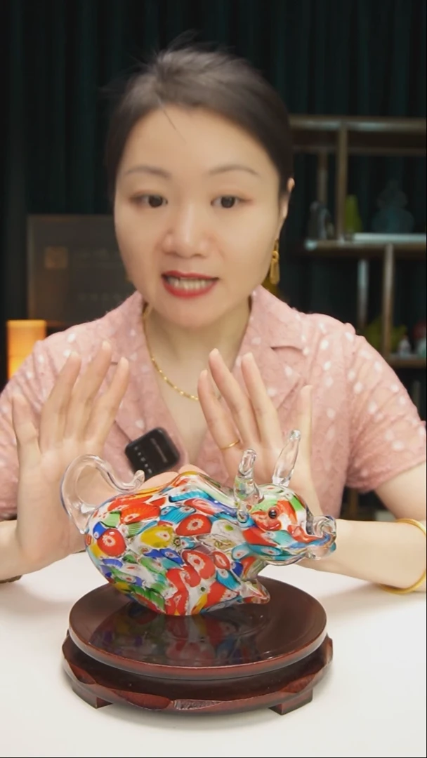 琉璃博山琉璃手工牛摆件