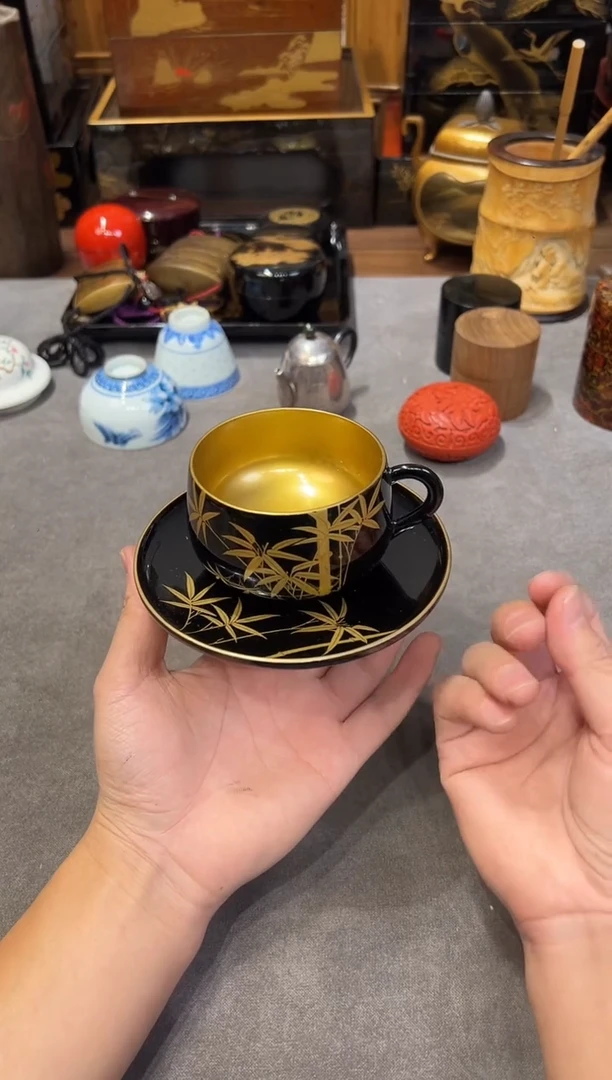 金箔 咖啡杯一套