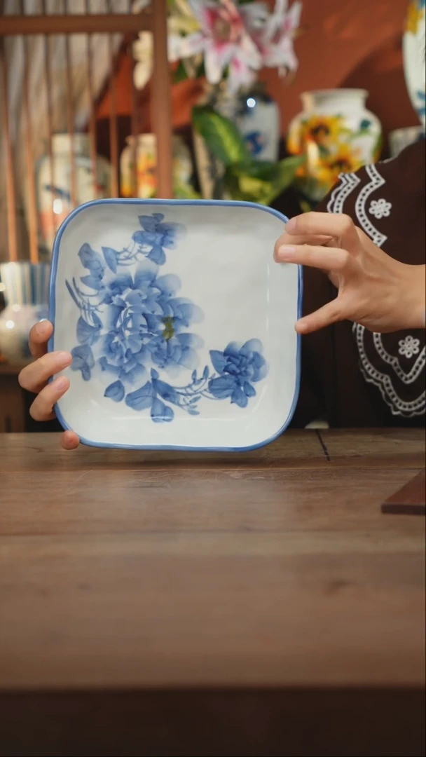 瓷片景德镇设计师釉下手绘陶瓷餐具
