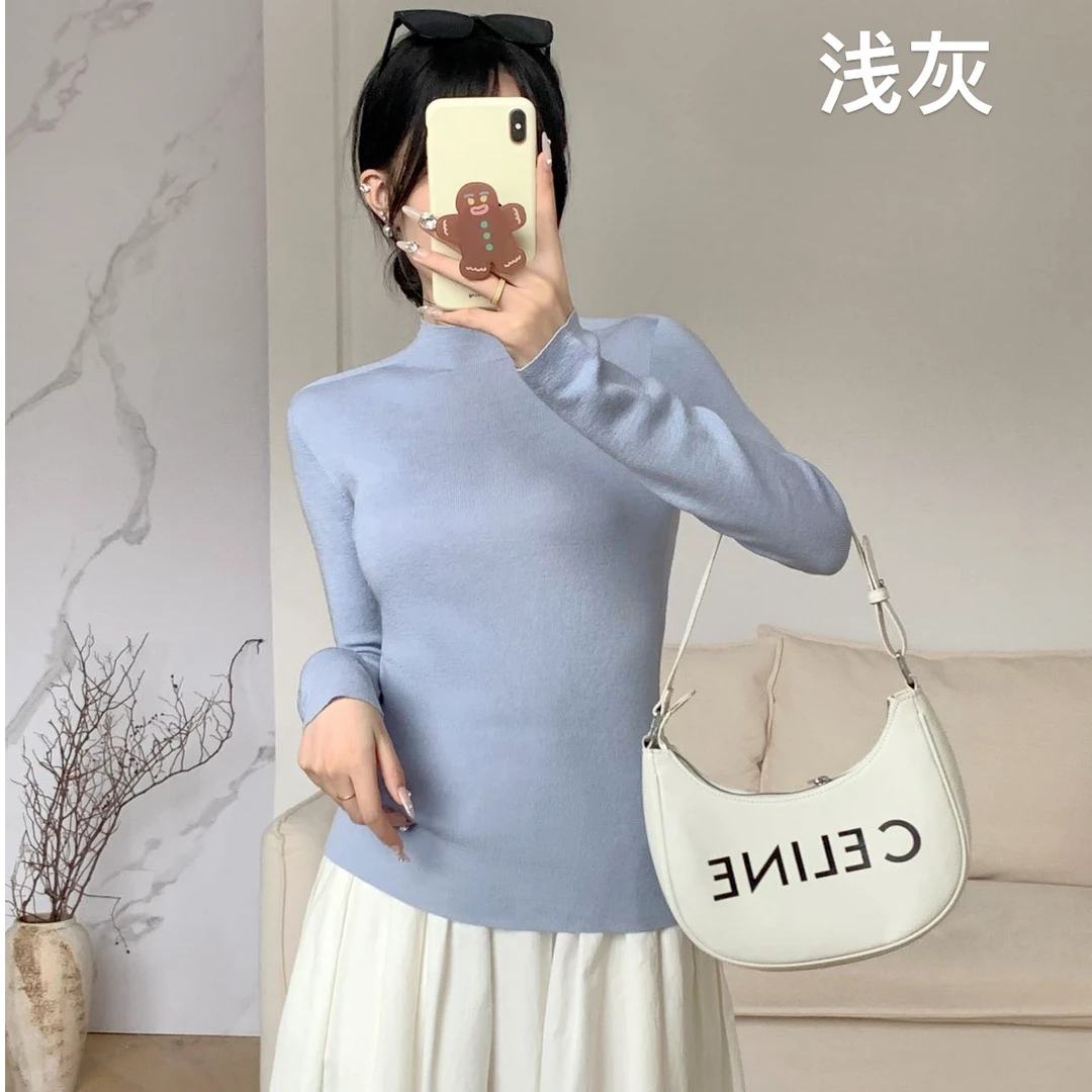 erchun/尔纯6036款100%精纺全羊毛48支18针超细修身冬季羊毛衫