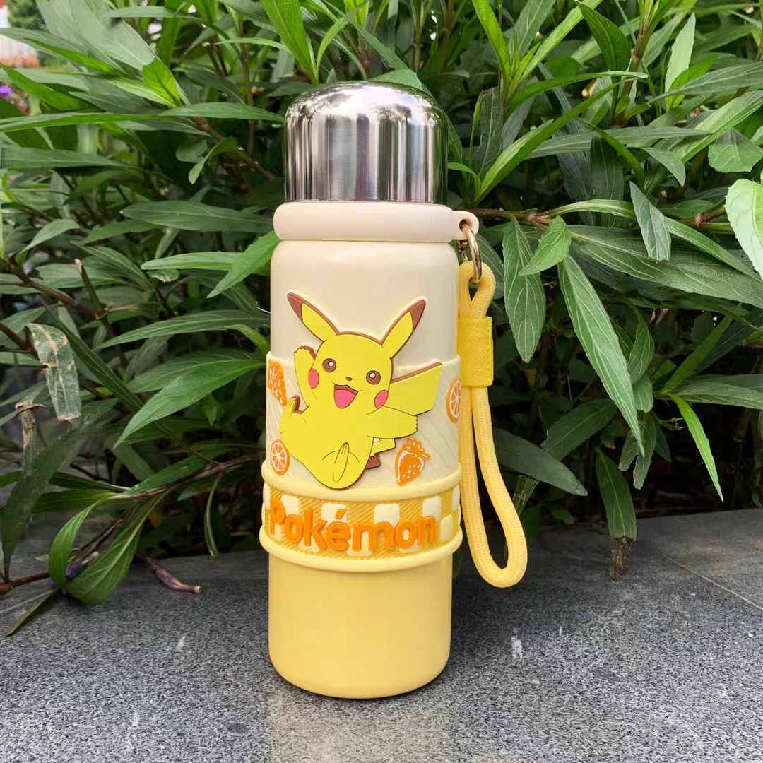 艾可思宝可梦保温杯2509-600ML 黄色a9411
