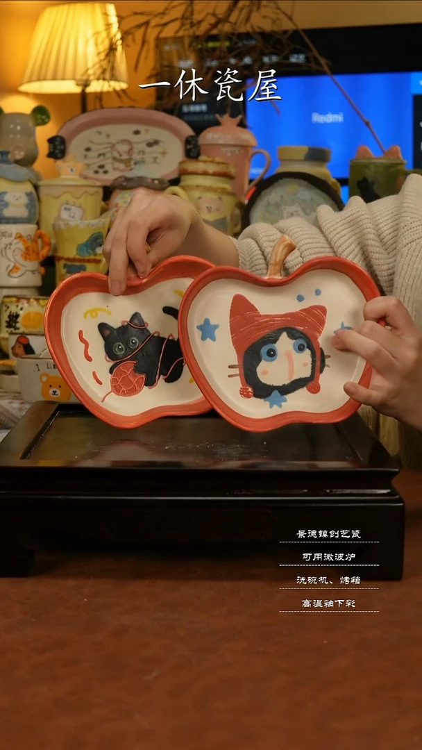 摆件陶景德镇一休瓷屋手作