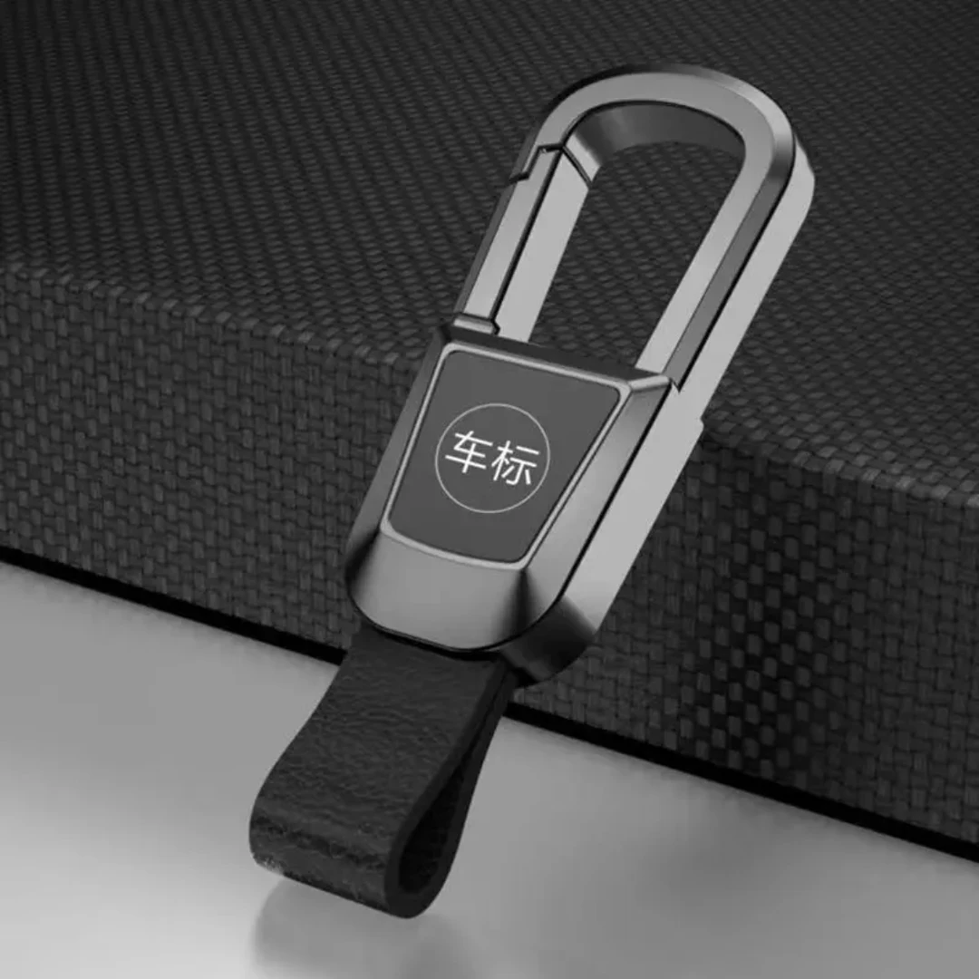 高档定制防丢安全钥匙扣宝马奔驰奥迪本田丰田男士双皮可替换锁匙