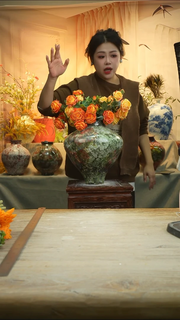 高33口12高温陶瓷花瓶花器