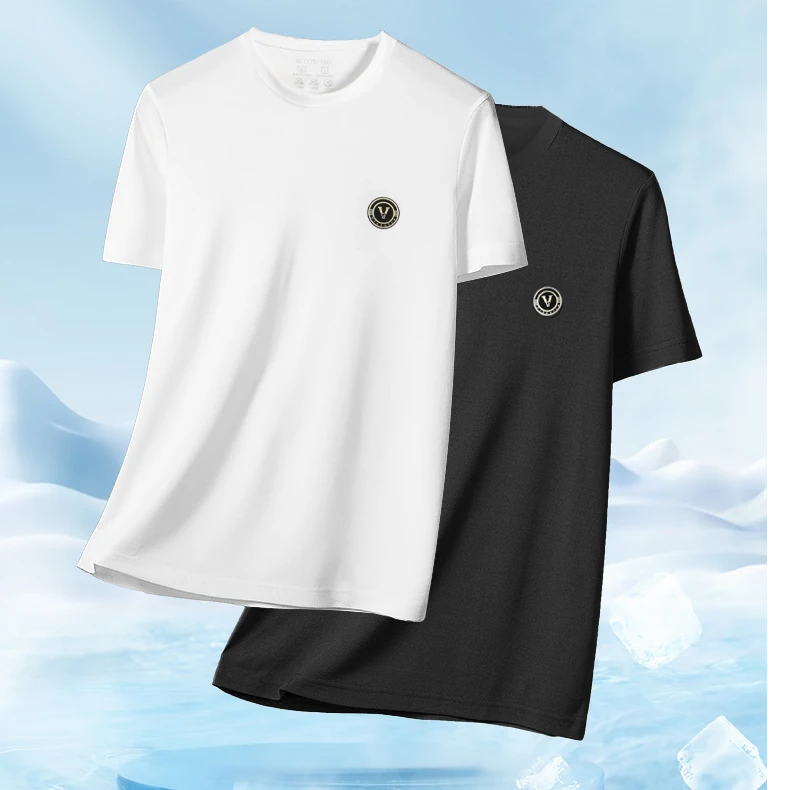 【礼盒包装】Vionuice夏季薄款95棉短袖圆领修身型T恤休闲宽松透气