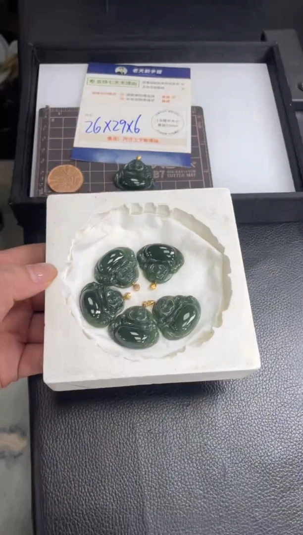 【闪购商品】翡翠挂件18K金镶嵌佛公FL07配绳/多样性发其一CP