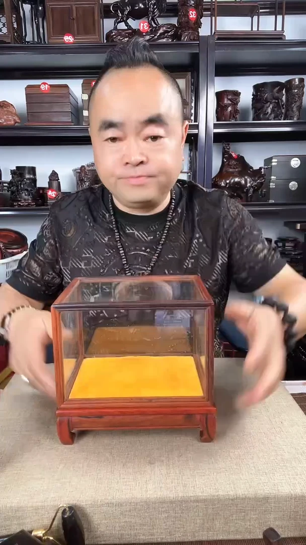 木玻璃罩1号老李红木工艺品