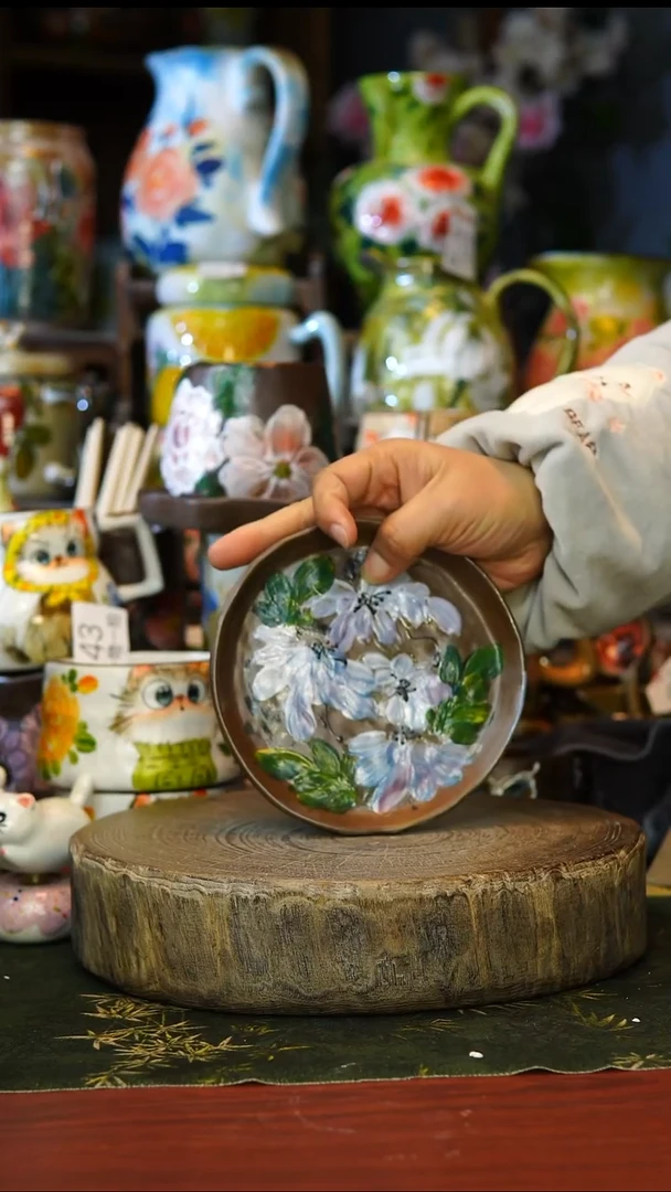 陶瓷105景德镇手工手绘釉下彩