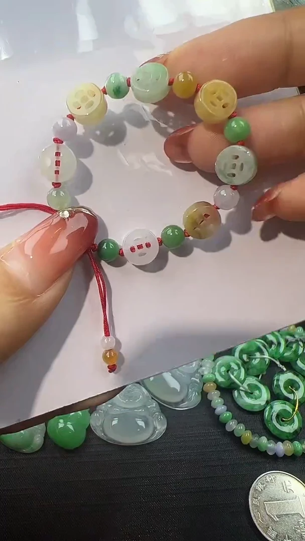 未镶嵌手绳翡翠小孩手串