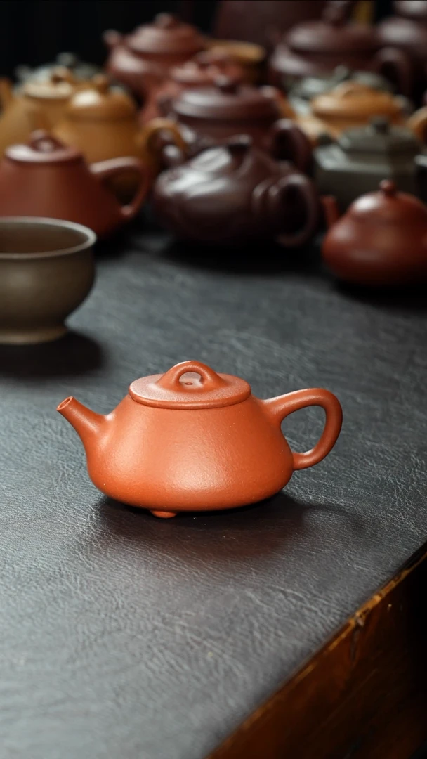 茶壶紫砂椭圆平盖套组杯子
