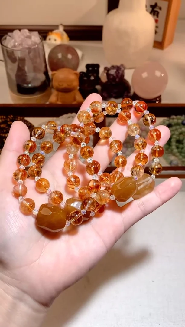 未镶嵌手串水晶黄塔晶DIY手串 多样性发一